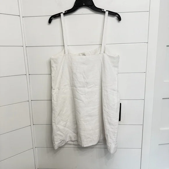 New! J. Crew Claudia white linen dress classuc quiet luxury 36238 - Picture 5 of 14